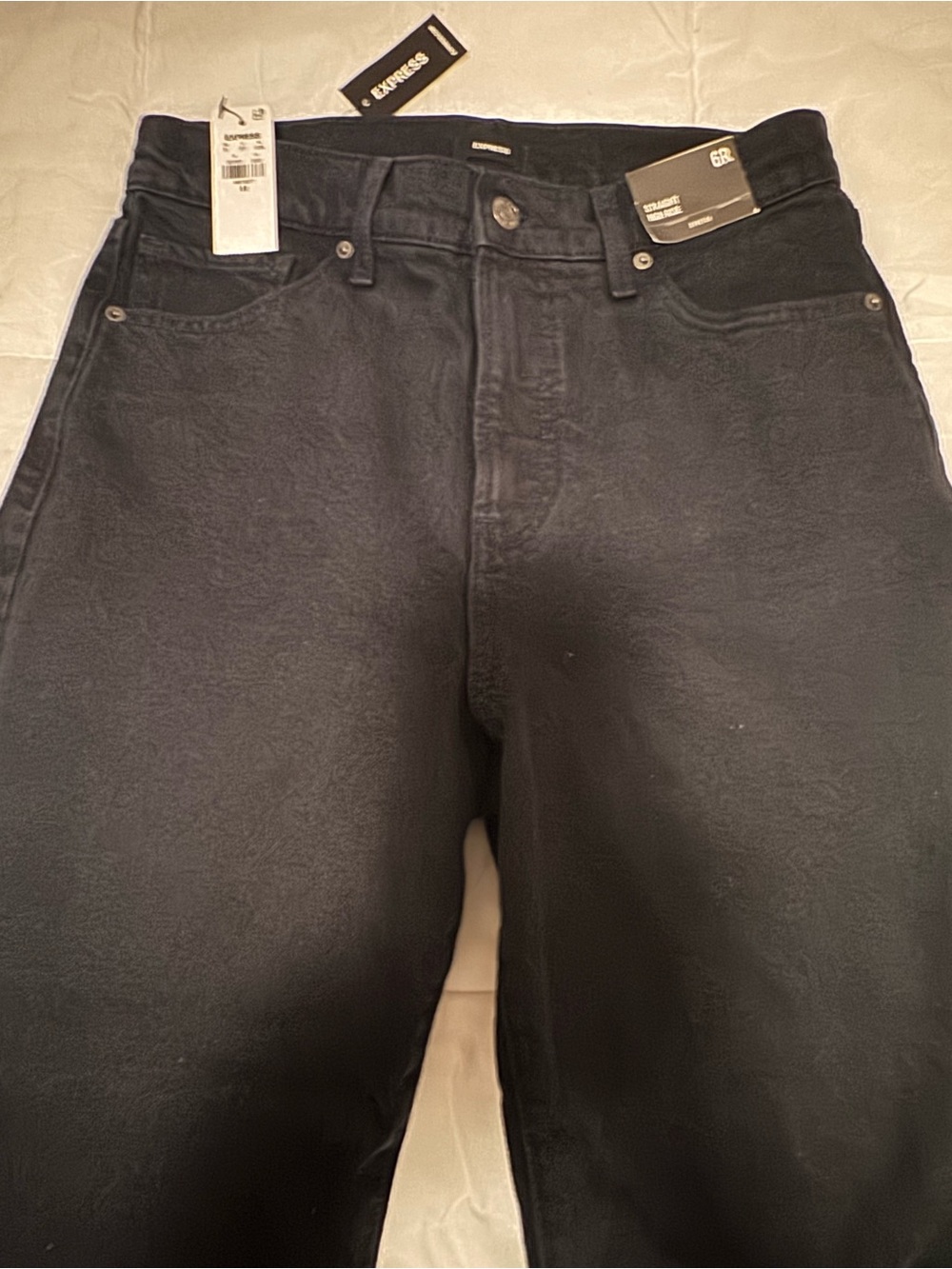 Express Womens Black Straight Jeans